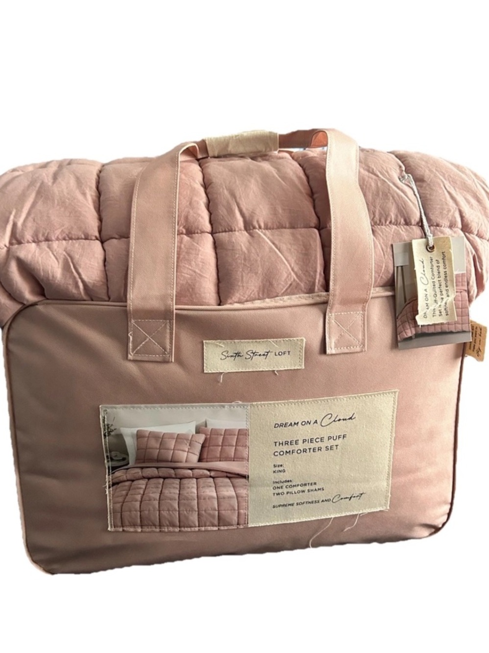 Sixth Street Loft Pink 3 Piece King Comforter Set 104”x90”